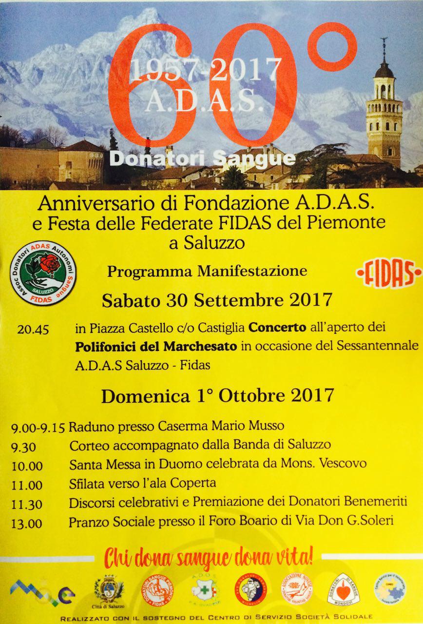 60° Anniversario fondazione A.D.A.S 1957-2017
