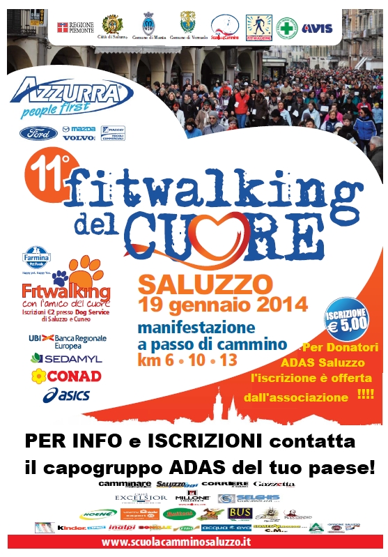 11° FITWALKING DEL CUORE -Saluzzo-19 Gennaio 2013