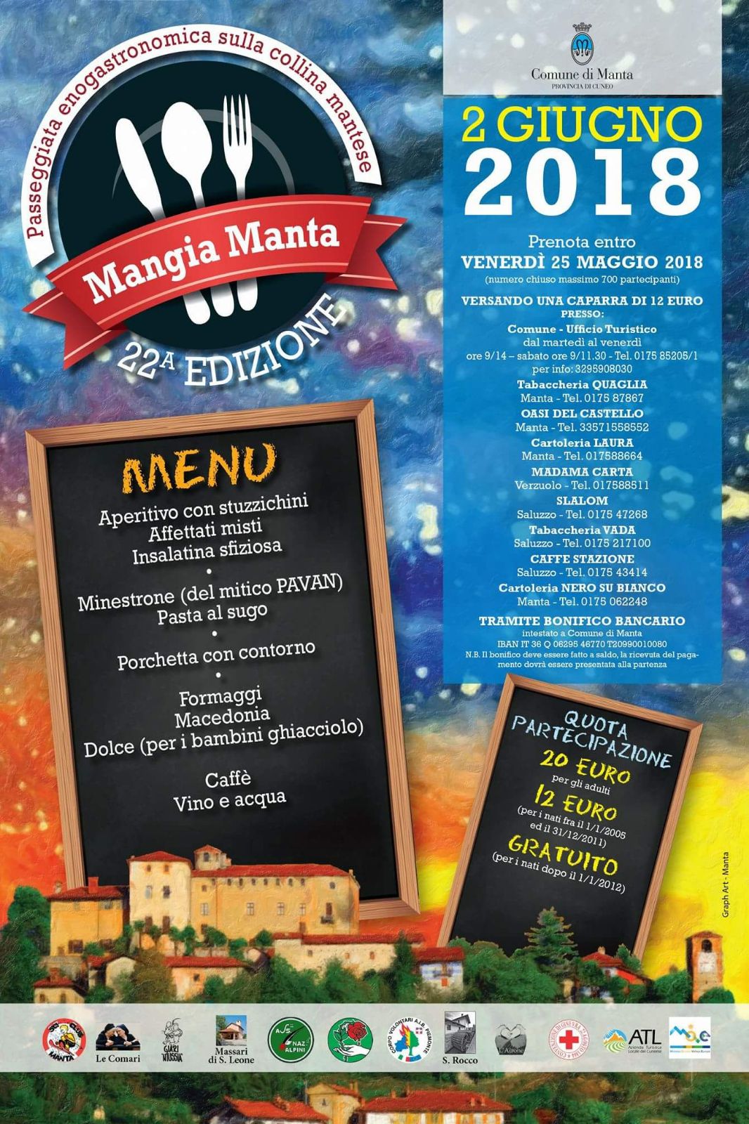 02 giugno Mangia Manta in collaborazione con Adas Gruppo Manta