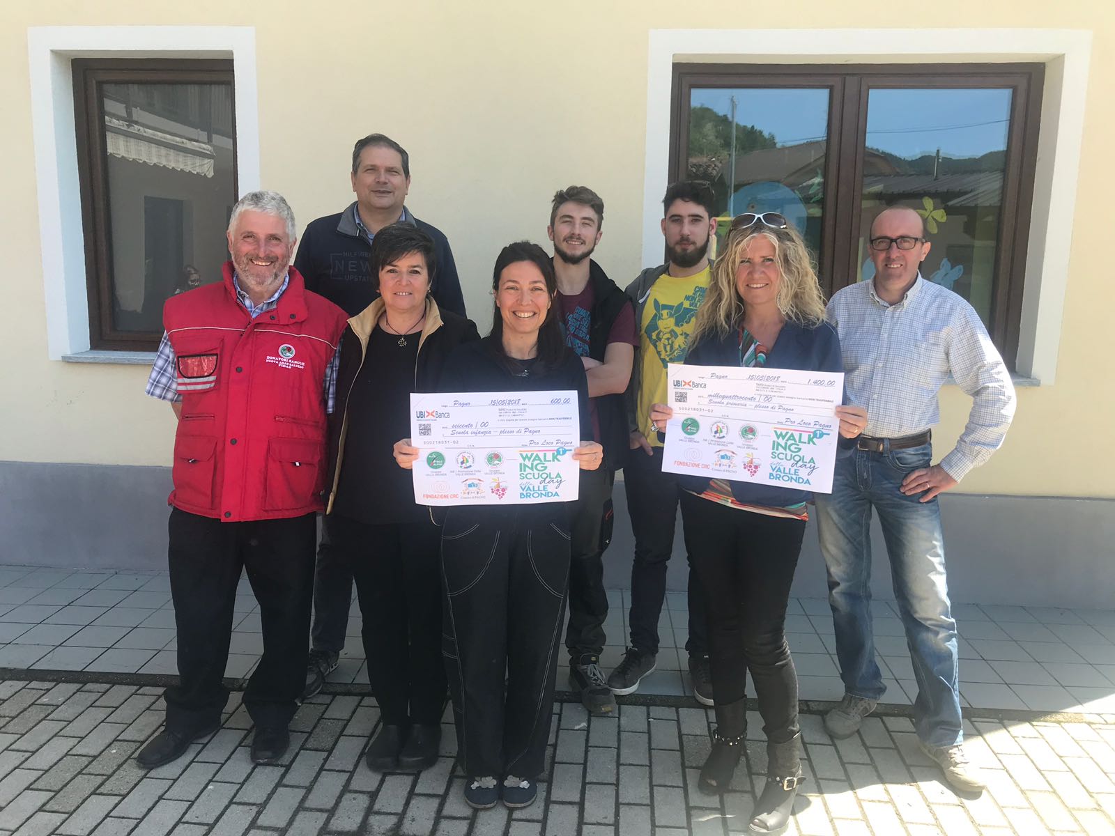 Consegna contributo alla scuola di Pagno